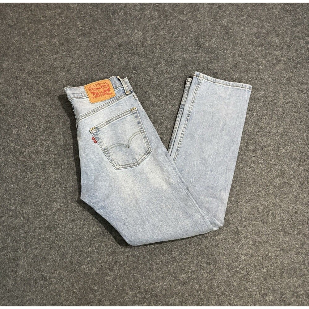 Levi's 513 Jeans Men 28x30 (Fits 30x29) Blue Denim Stretch Medium Wash Slim
